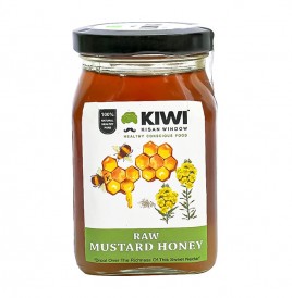 Kiwi Kisan Window Raw Mustard Honey   Glass Jar  250 grams